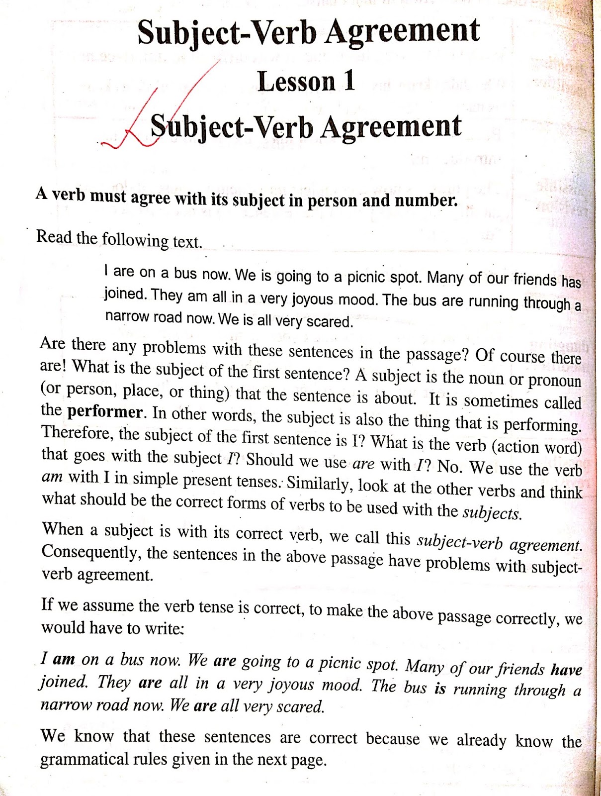essay using subject verb agreement