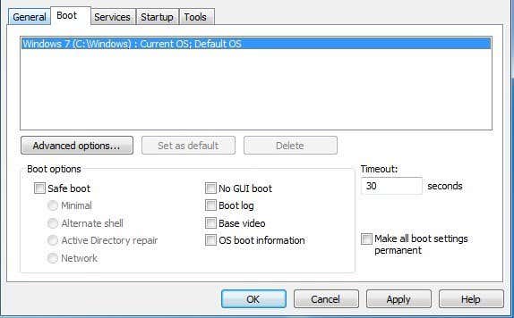 msconfig opstarten