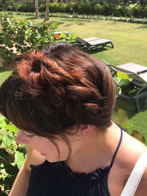 Braided hair for sun and hot weather, dutch braids, braid updos