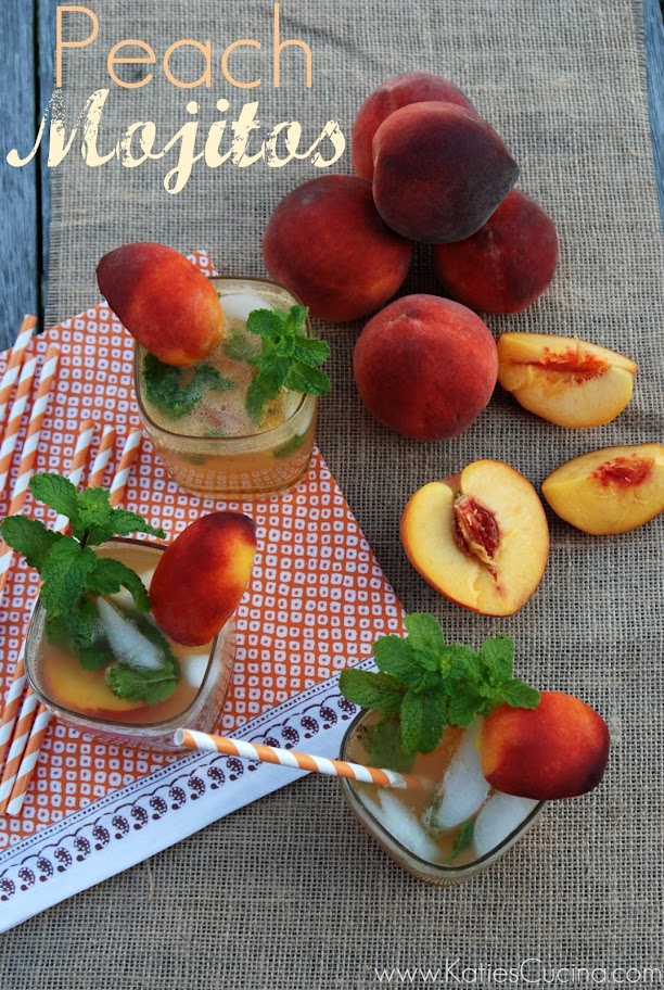 peach mojitos