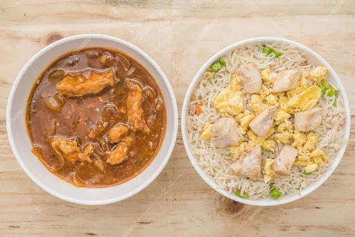 Egg Fried Rice + Chilly Chicken [4 Pieces]