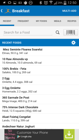 MyFitnessPal, записывайте питание, калории, как