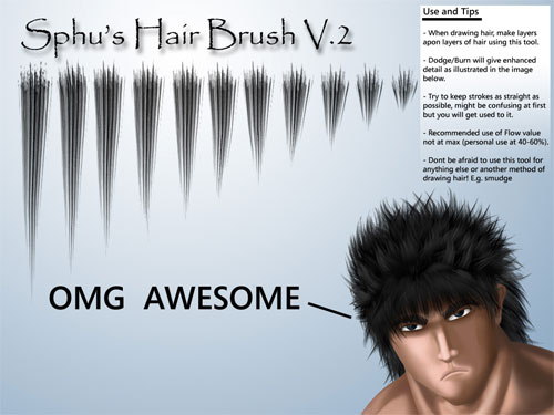 photoshop hair brushes