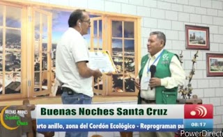 EN SUS 50 AÑOS: La A.B DD.HH. y la C.I.DD.HH. a la cabeza de su Presidente, Víctor Hugo Velasco, RECONOCIÓ  al Canal TVU Santa Cruz por su medio siglo de creación. Siendo el segundo canal de TV más antiguo del pais   