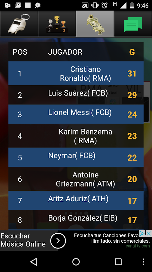 Widget La Liga 2016/17 - Android Apps on Google Play