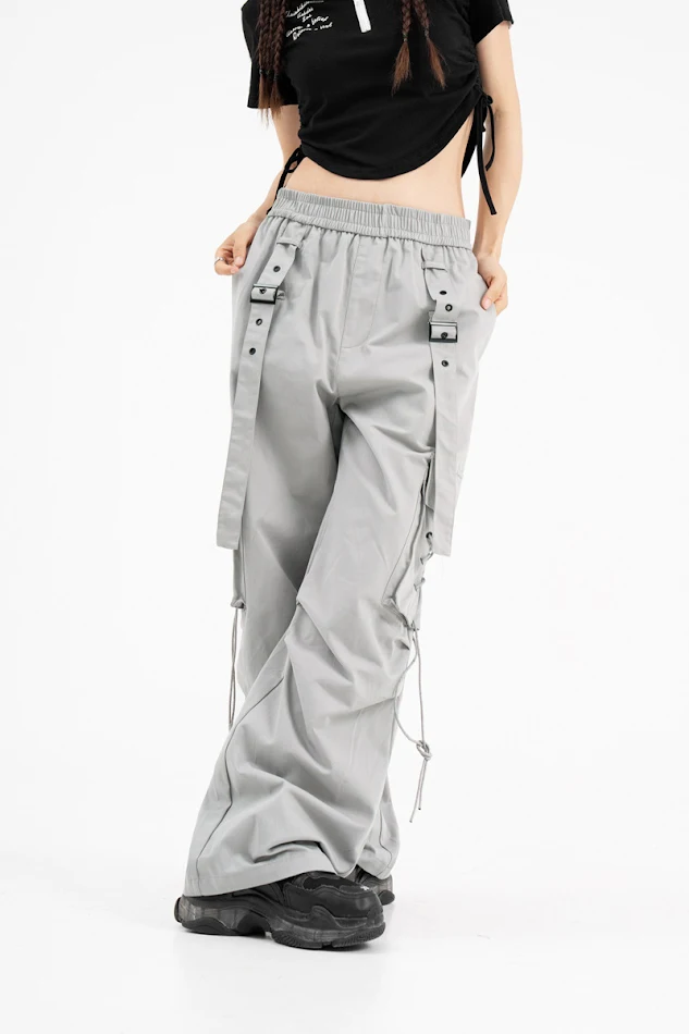 Rechte elastische taille vrijetijds cargobroek, comfortabel en stijlvol. Perfect voor casual looks en ontspanning. Ideaal voor dagelijks gebruik.