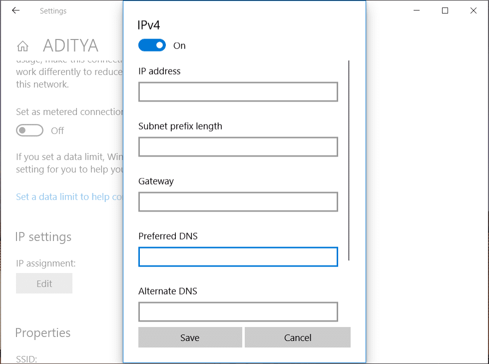 Cómo cambiar la configuración de DNS en Windows 10