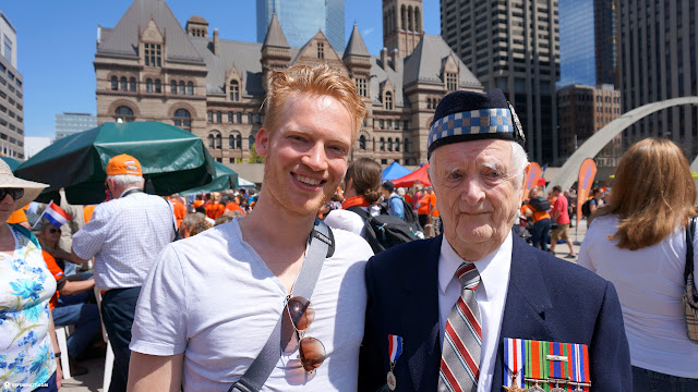 a true honour meeting a Canadian war veteran who liberated the Netherlands in Toronto, Canada 