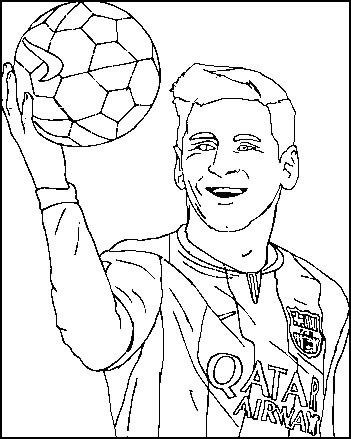Top 5 Messi coloring pages