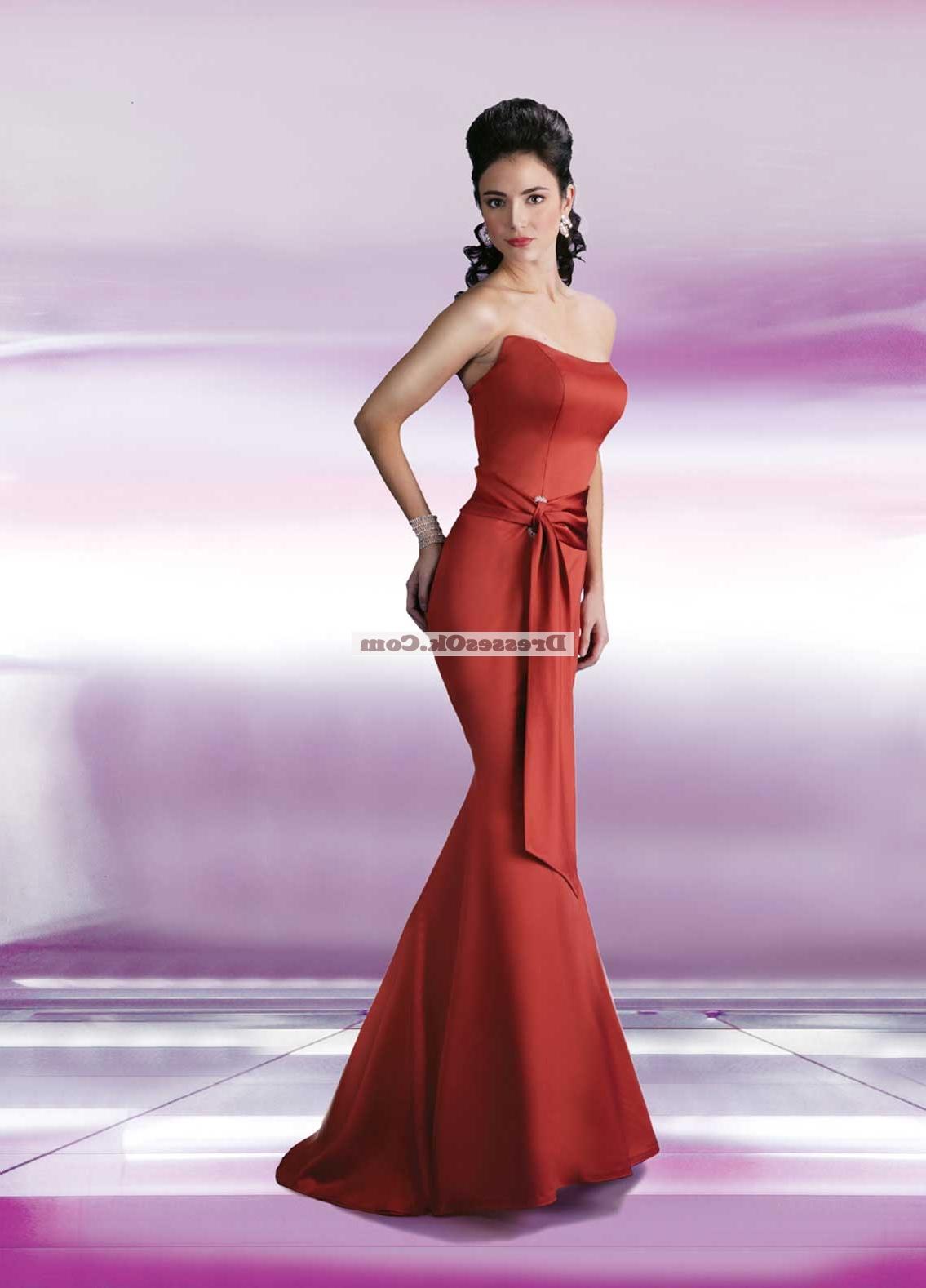 Floor-length Davinci red