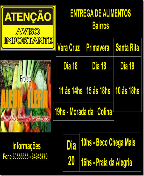 Cópia de Aviso Alimento  18-9