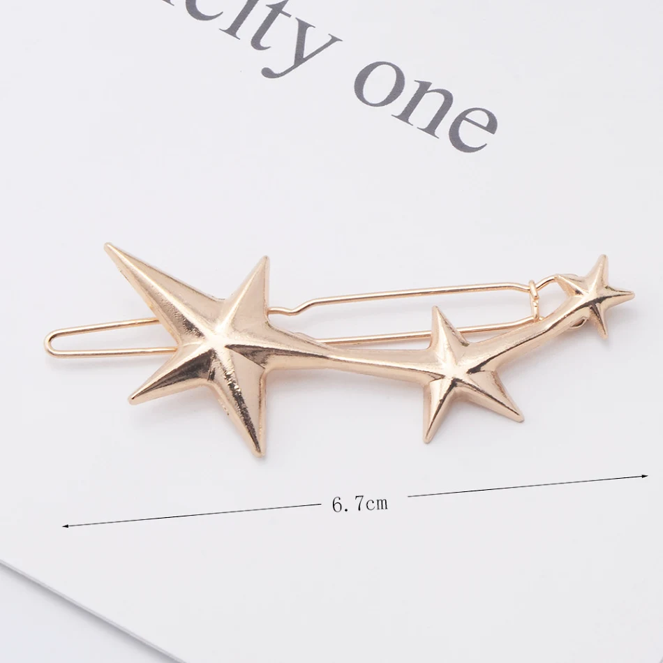 Accesorios para el cabello de aleación con forma de corazón de Cupido de cinco puntas, perfectos para peinados románticos y elegantes, fáciles de usar.