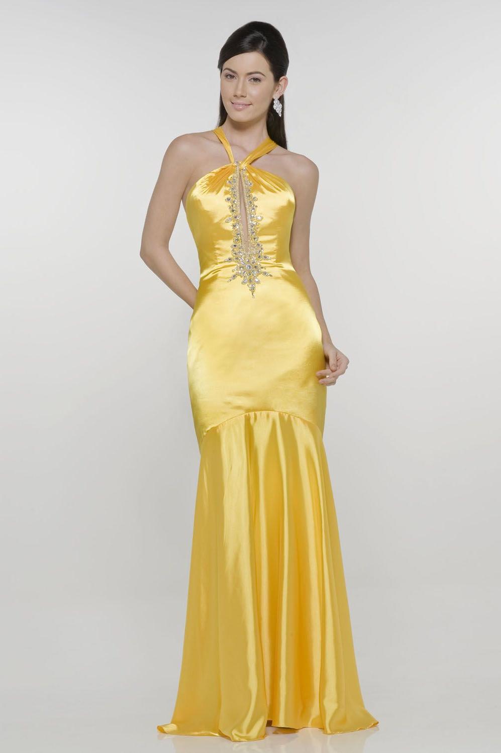 yellow wedding dress