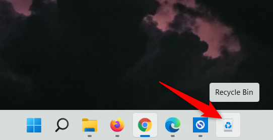 Fije la papelera de reciclaje a la barra de tareas en Windows 10 y Windows 11