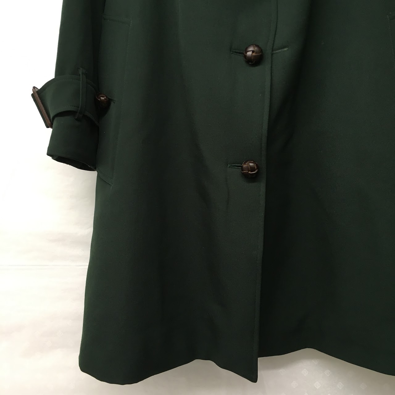 Burberry Green Wool Coat