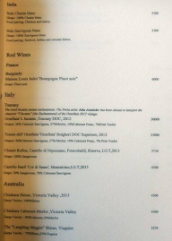 Arcot Bar (Trident Chennai) menu 5