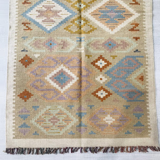 Egyptian Wool Kilim Geometric Runner #1