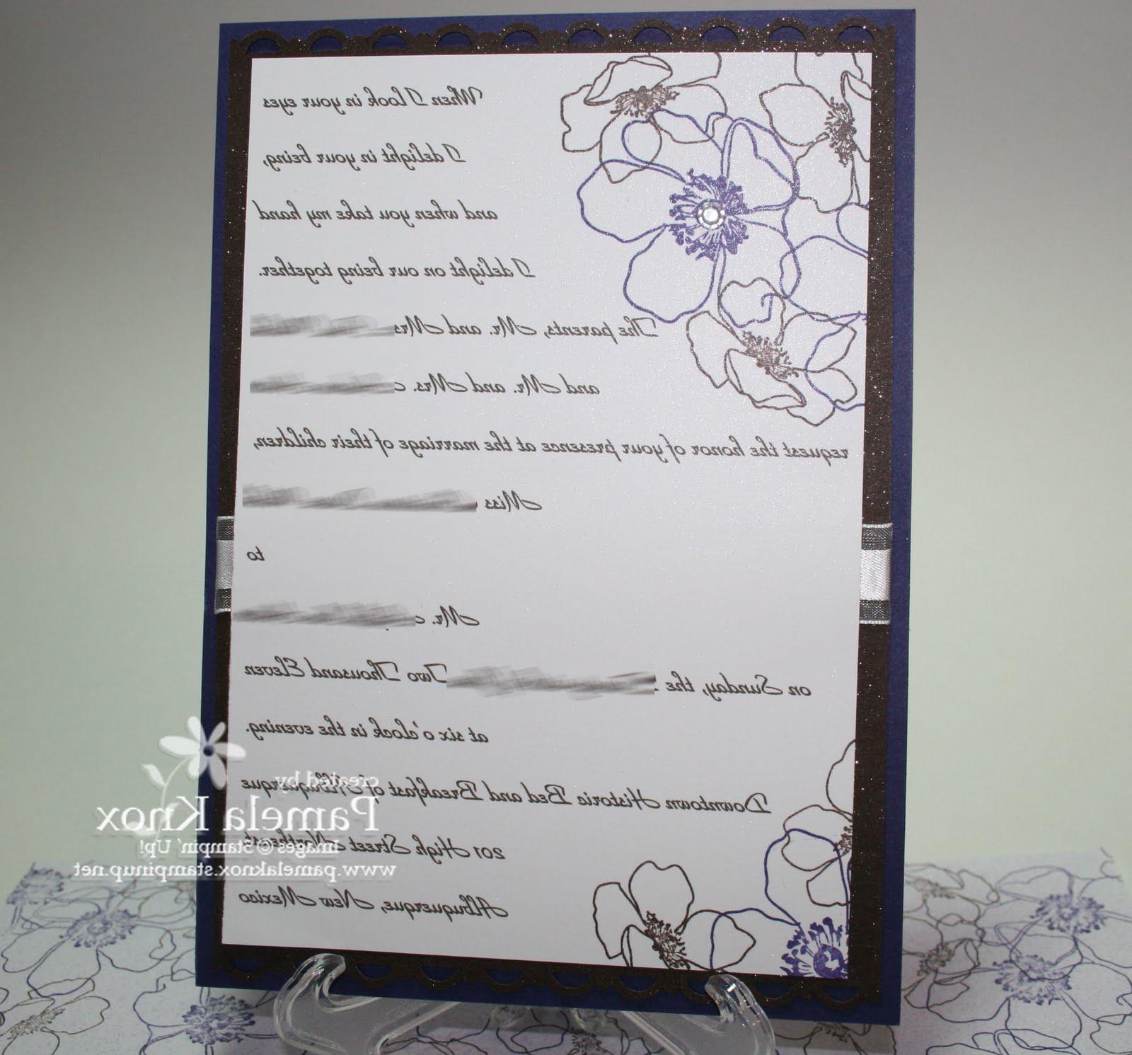 of the wedding invitations