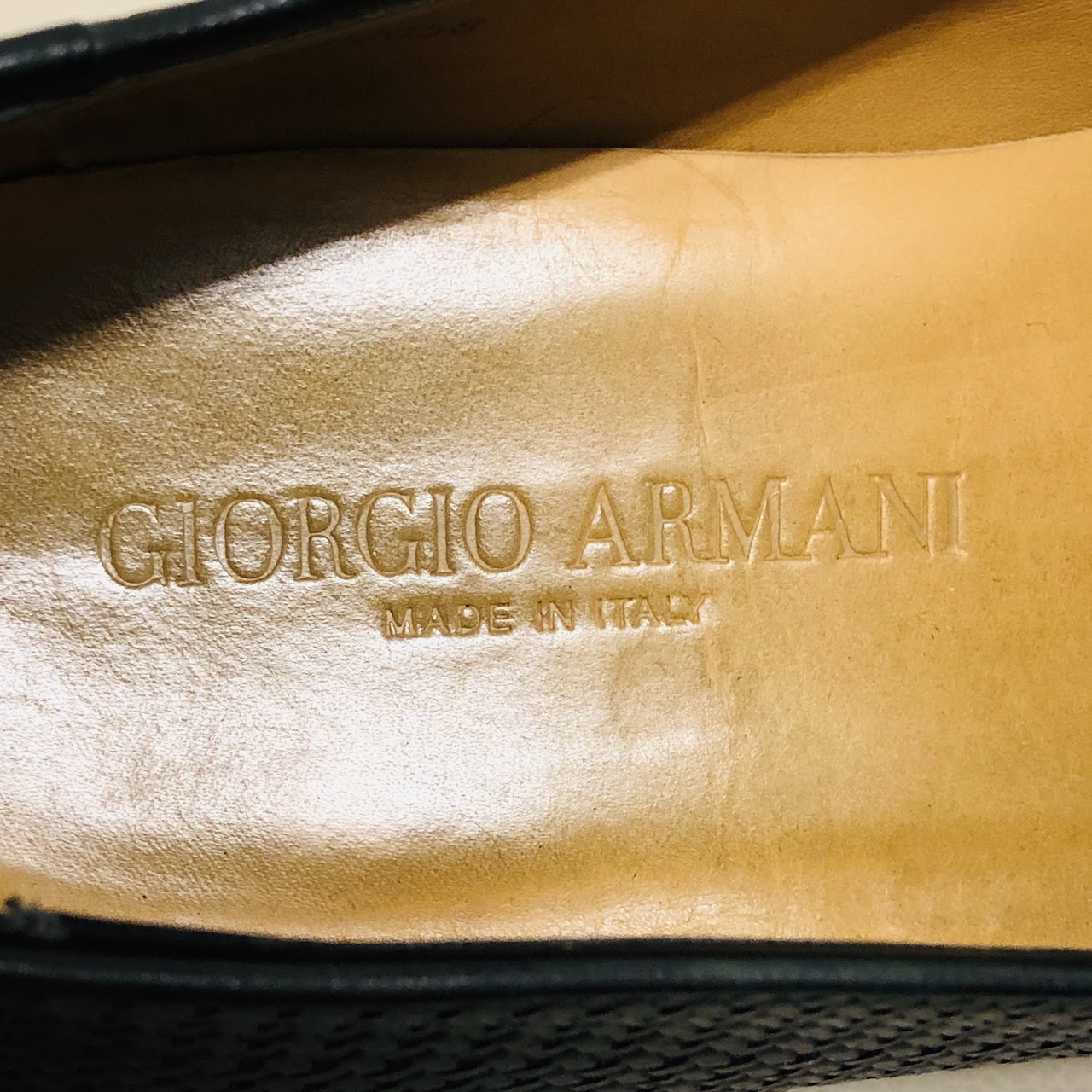 Giorgio Armani Woven Leather Loafers