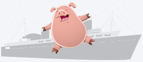 a cartoon pig