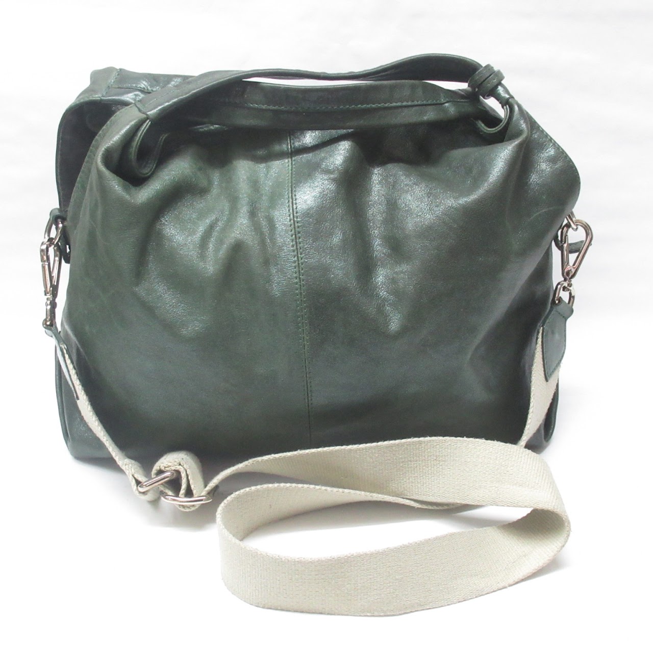 Furla Green Leather Shoulder Bag