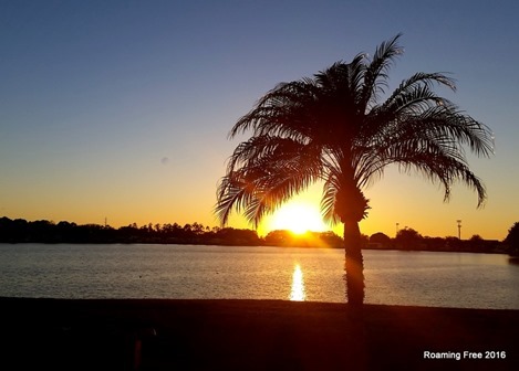 Sunset over the lake