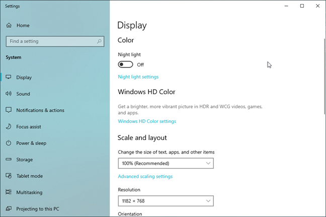 Visualizza le impostazioni in Windows 10