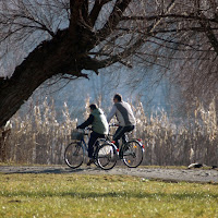 Coppia in bicicletta di 