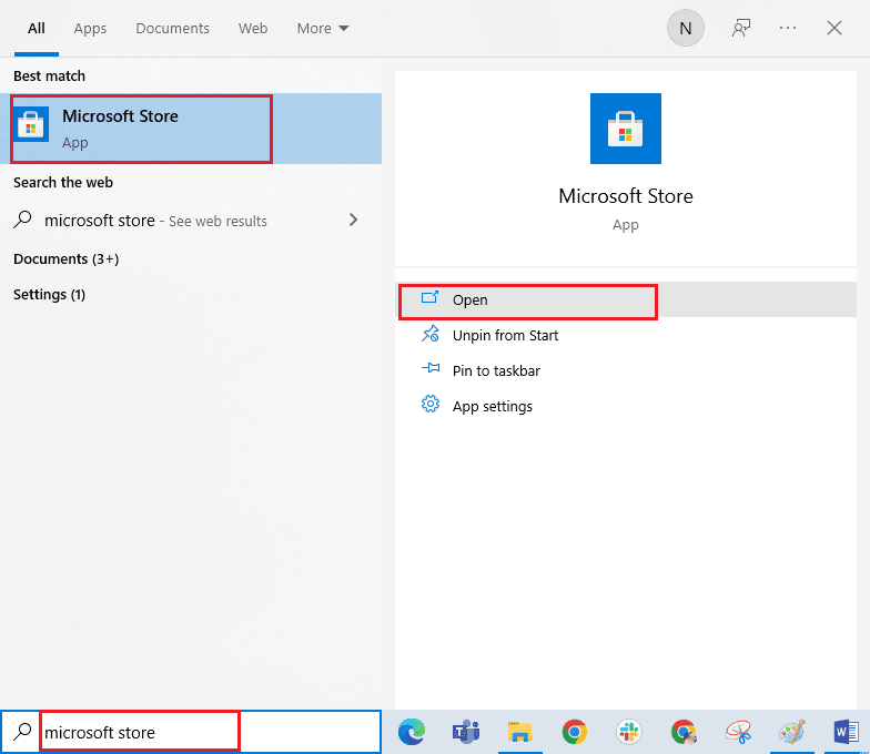 Microsoft-winkel openen.  Fix Microsoft Store-fout 0x80073D12 in Windows 10