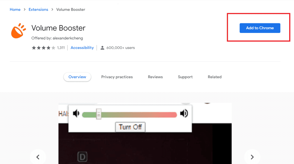 Расширение Volume Booster для Google Chrome.  Как увеличить громкость Windows 10