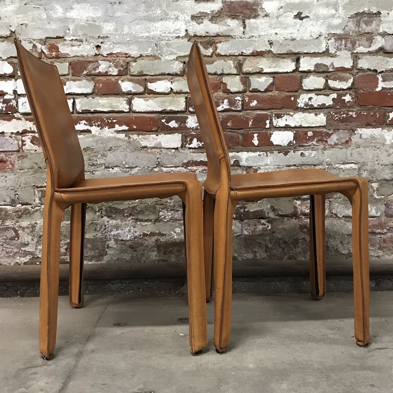 Cassina 412 Cab Chair Pair