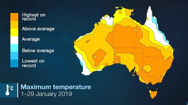 January was officially Australia’s hottest month on record – “The exceptional story here was temperature: maximum temperatures, minimum temperatures, and mean temperatures, and those records go back to 1910”