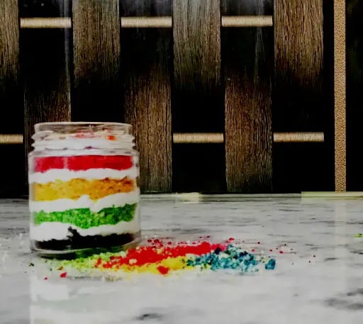 Rainbow Mousse Jar Cake