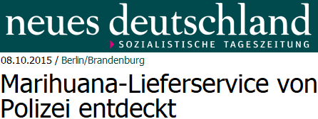 Marihuana-Lieferservice von Polizei entdeckt