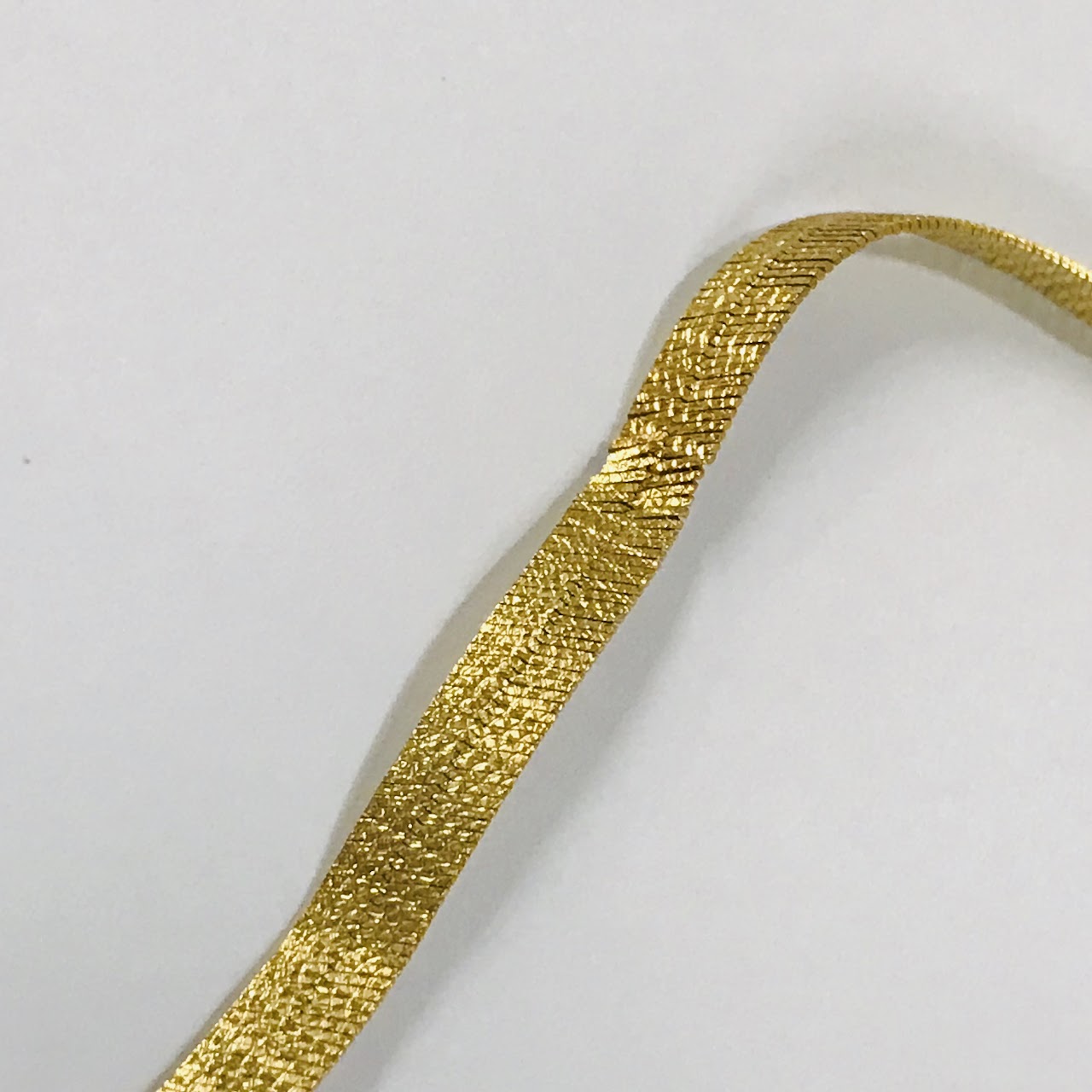 14K Gold Flat Chain Necklace