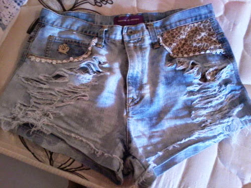 ideias para customizar short jeans