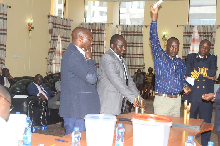 Elections at the Baringo county assembly on Wednesday.