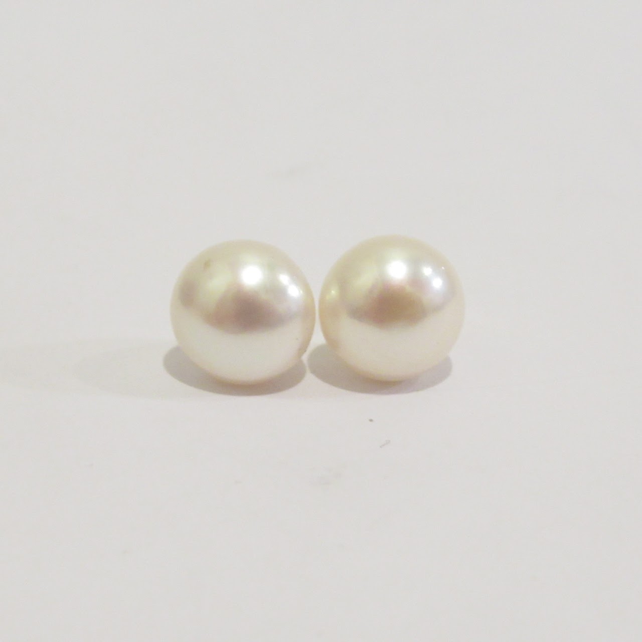 14K Gold and Pearl Stud Earrings