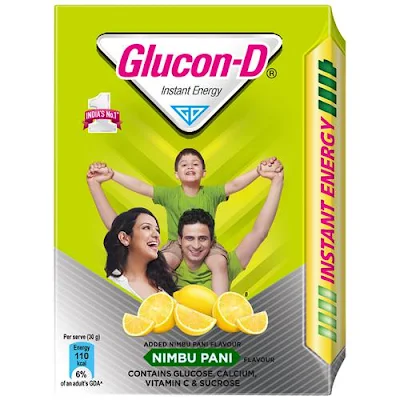 Glucon-d Instant Energy Health Drink - Nimbu Pani, Refill - 200 g