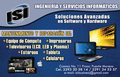 Ingeniería y Servicios Informáticos, Av. Cosmos #11, Medellín, Fracc. Puente Moreno, 94274 Medellín de Bravo, México, Servicio de reparación de televisores | VER