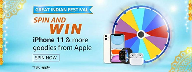 Amazon Great Indian Festival Spin and Win answer of 19th October 2020