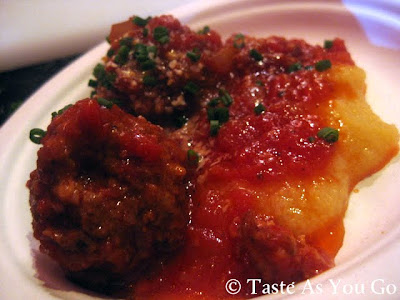 Cesare Casella (The Balls) from Salumeria Rosi Parmacotto at Meatball Madness at the Food Network New York City Wine & Food Festival - Photo by Taste As You Go