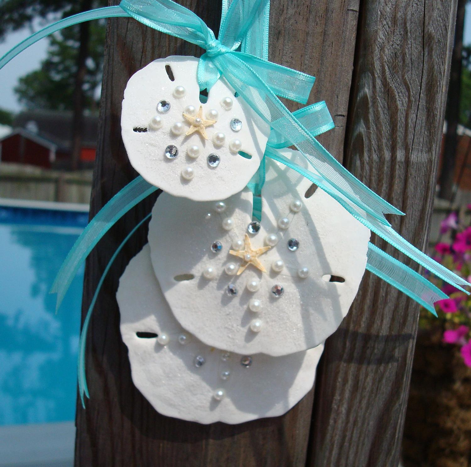 Sand dollar Ornaments Set of 3