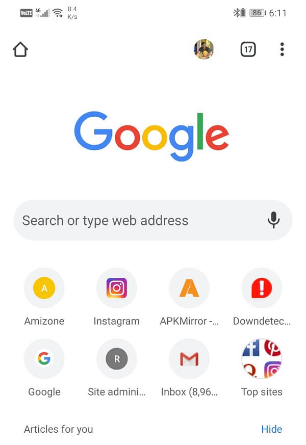 Mở google chrome