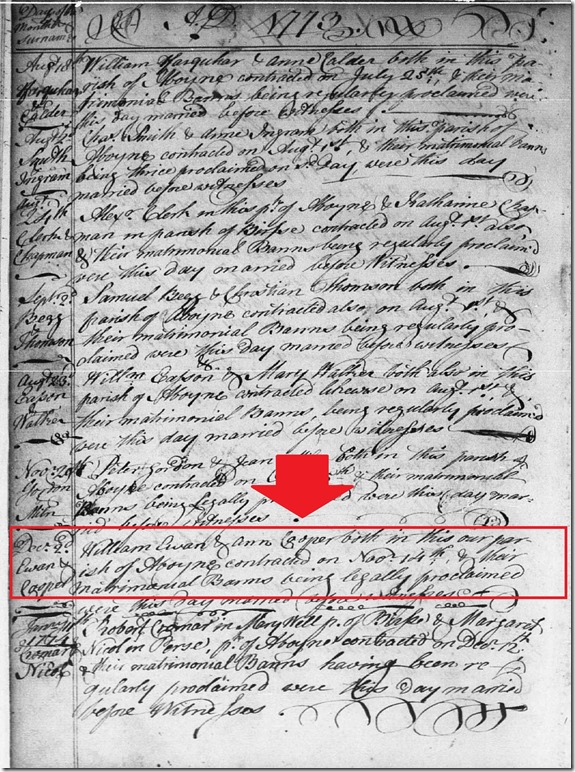 EWEN_William marriage to Ann COOPER_2 Dec 1773_AboyneScotland_annot