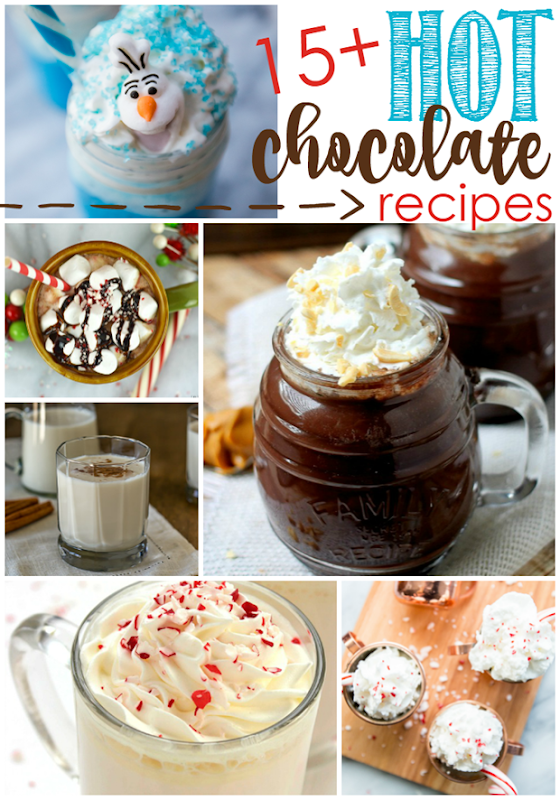 15  Hot Chocolate Recipes at GingerSnapCrafts.com #hotchocolate #recipes