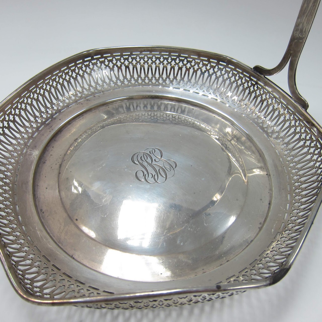 Sterling Silver Meriden Engraved Basket
