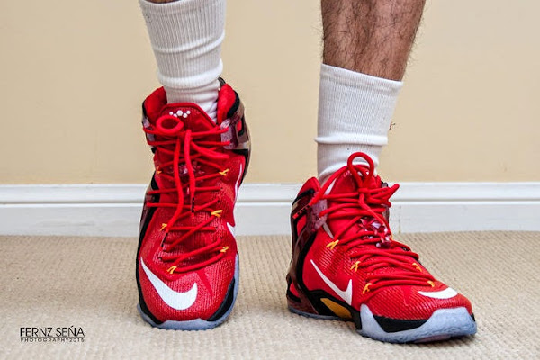 lebron 12 on feet