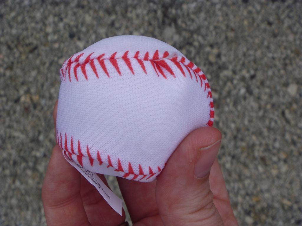 A mini-stuffed baseball   