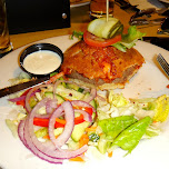 boston pizza's new pizza burger - do not order this - boring as hell in Mississauga, Canada 